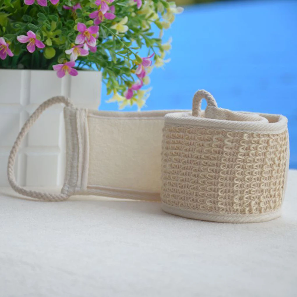 

Natural Loofah Bath Rub Brush Exfoliate Pull Back Strip Rub Back Belt Chopping Band Bath Towel