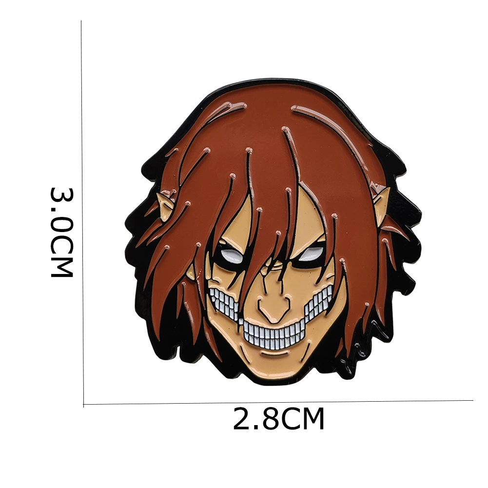 Эмалевая булавка атака на Титанов Эрена йегера металлическая брошка лацканы |