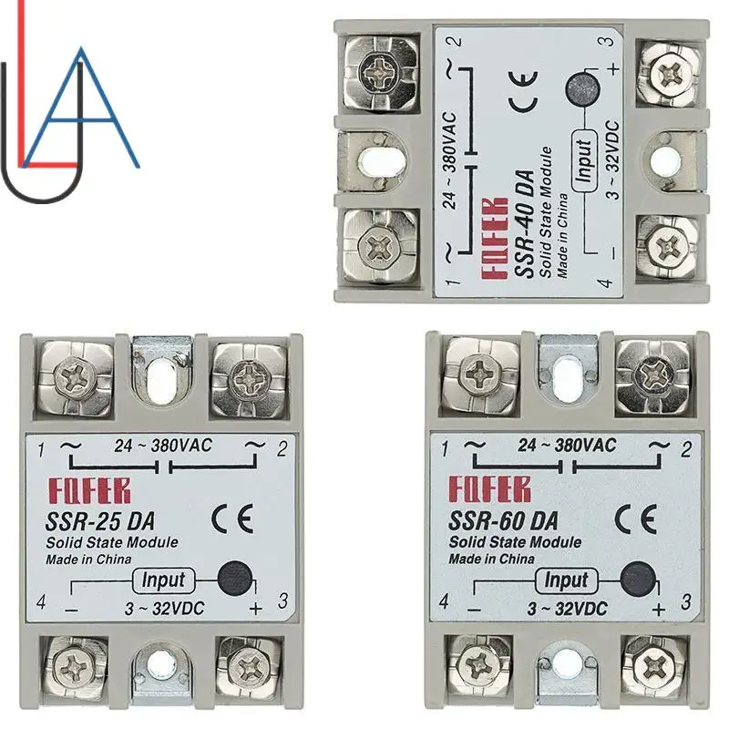 SSR-40DA 25DA 60DA постоянный ток в переменный твердотельный релейный модуль регулятор