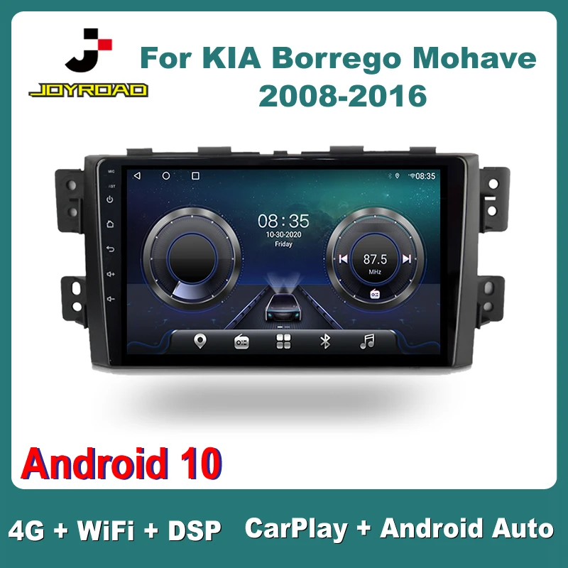 

9" For KIA Borrego Mohave 2008-2016 Android10 Carplay Auto 4G Sim WiFi DSP RDS Car Radio Stereo Multimedia Video Player GPS 2Din