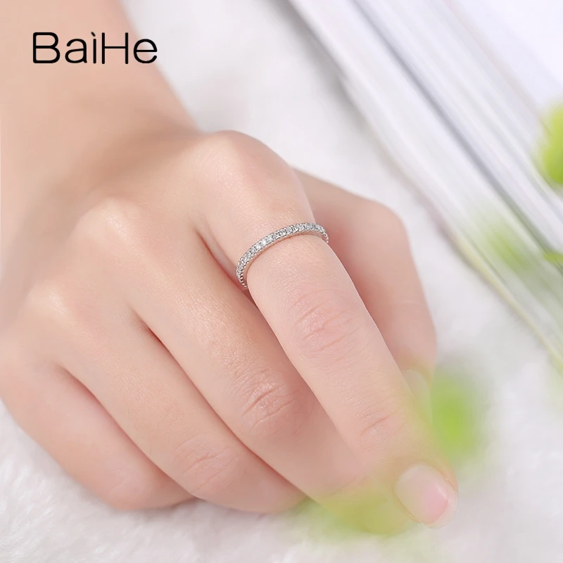 Женское кольцо с натуральными бриллиантами BAIHE 0.33ct SI/H белое золото 18 К