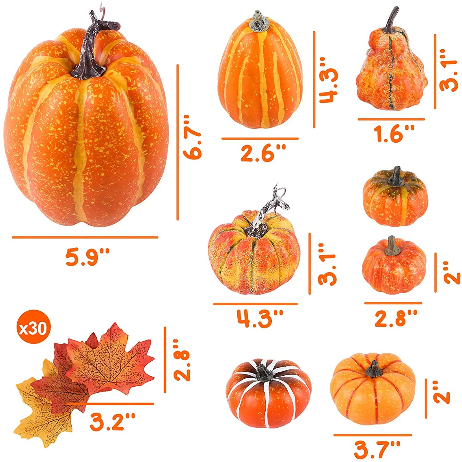 Halloween Decorations Newest Arrival Artificial Pumpkins Maple Leaves Ornament Decorative Artware for Home Shops | Дом и сад