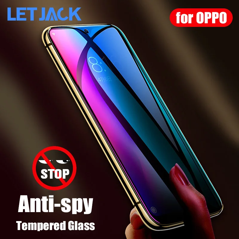 

Антишпионское полноэкранное защитное покрытие для экрана для OPPO Reno 6 5 4 Lite A15 A53 A54 A74 A94 Realme X3 C11 C21 C25, закаленное стекло