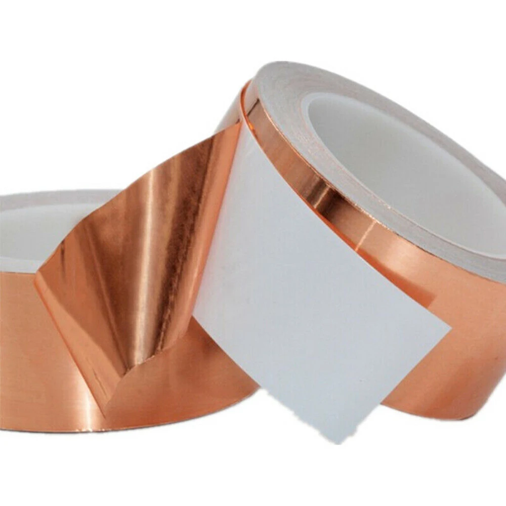 

Conductive Copper Slug Foil Tape Repellent Guitar Pickup EMI Shield Waterproof, Cold And Heat Resistance 2020 New Arrival