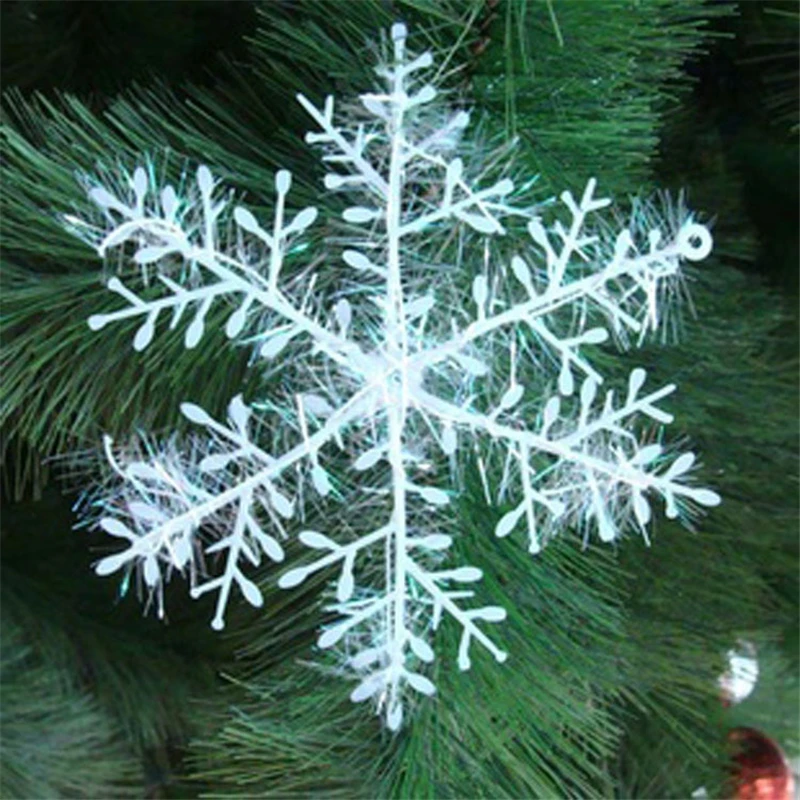 Winter Christmas Hanging Snowflake Decorations Large White Snowflakes for Decoration Home Holiday New Year Party | Дом и сад