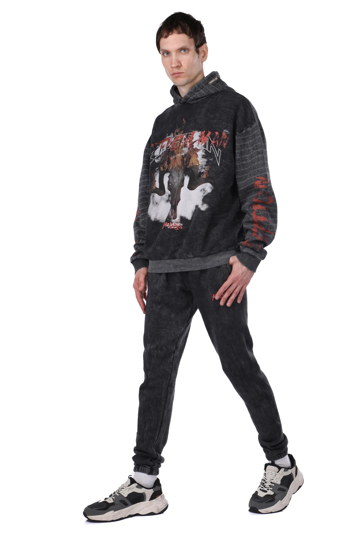 

Mens Hooded Fleece Printed Sweatshirt