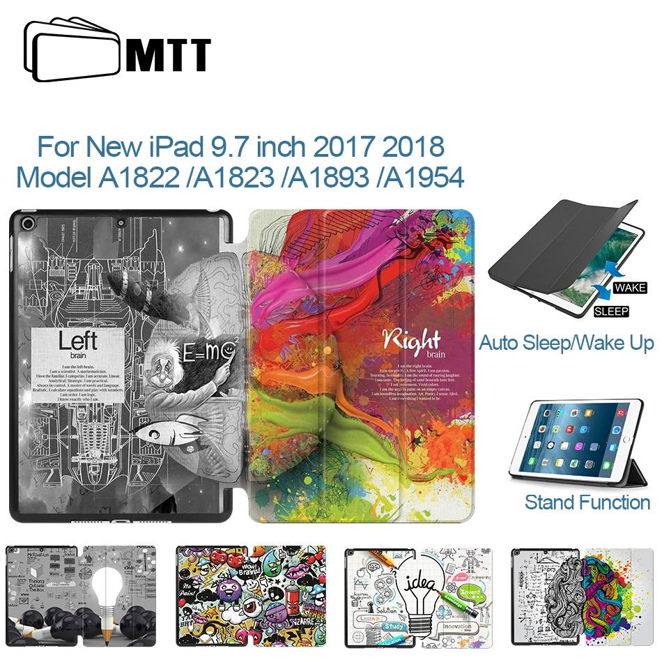Чехол для планшета MTT iPad 9 7 дюймов 2017 2018 тонкий PU кожаный магнитный флип умный