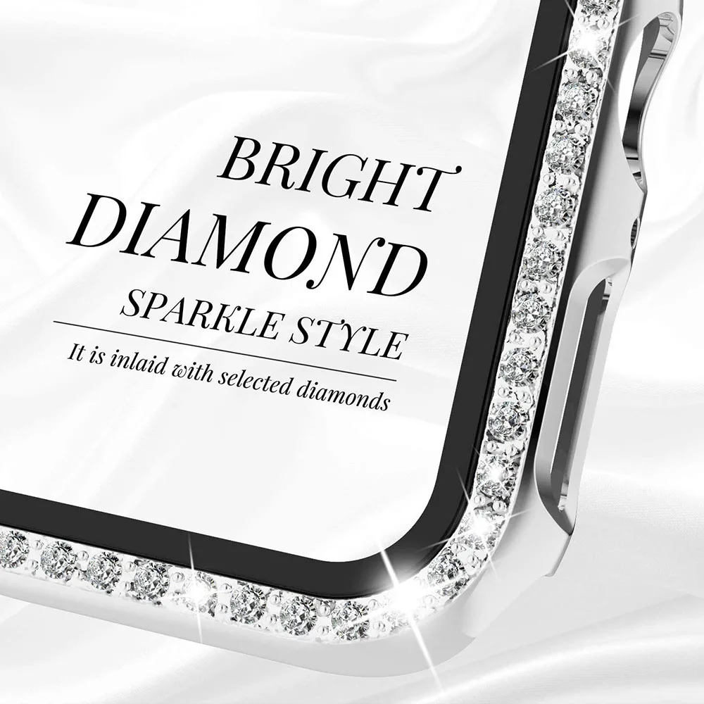 Diamond Bumper Protective Case for Apple Watch Cover Series 7 6 SE 54 38MM 42MM For Iwatch 45mm 41mm 40mm 44mm Apple Watch Case