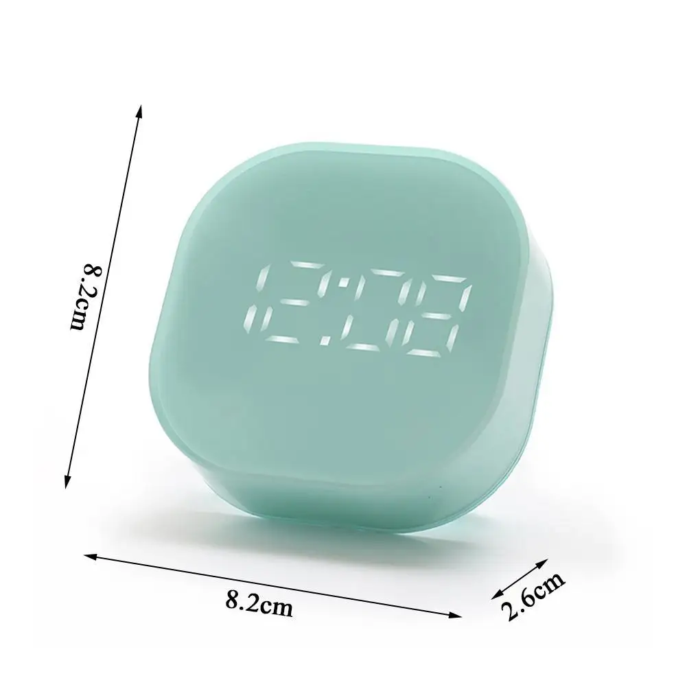 

2021 Electronic Square Silent Bedside Alarm Clock Intelligent Temperature Sensing Magnetic Attraction Desk Clock Home Decoration