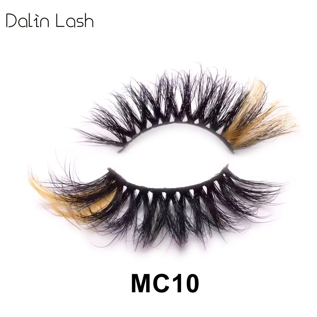 Новинка 9D натуральные норковые цветные ресницы оптом длинные пушистые