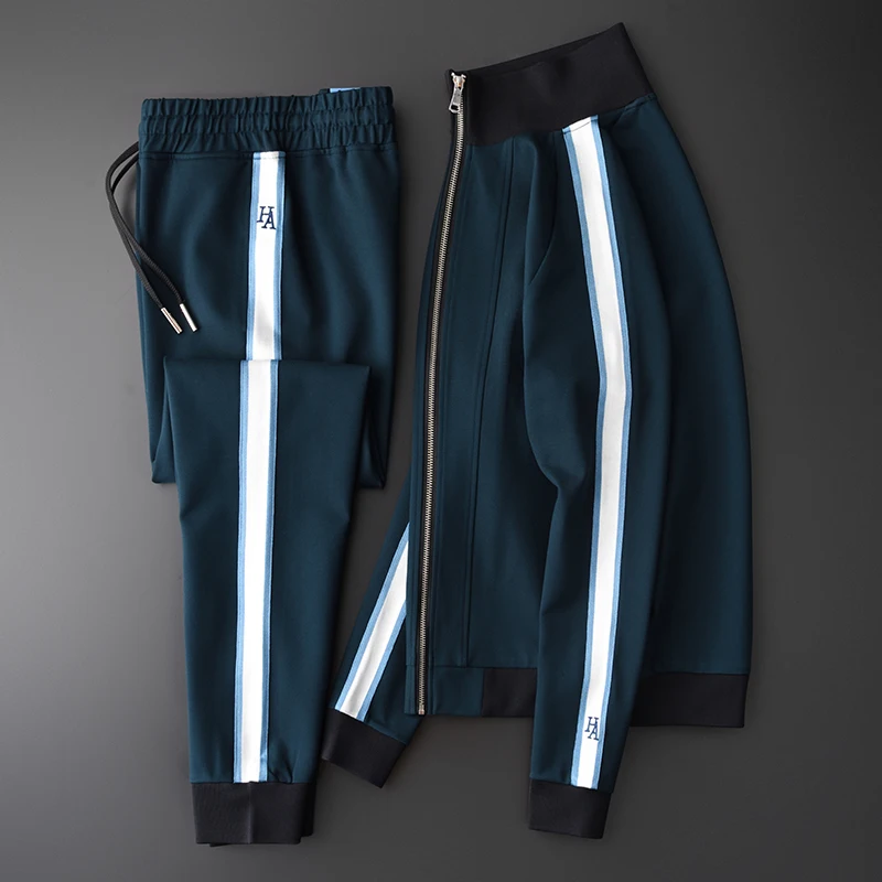 Комплекты (свитшот + брюки) роскошные мужские толстовки контрастных цветов с