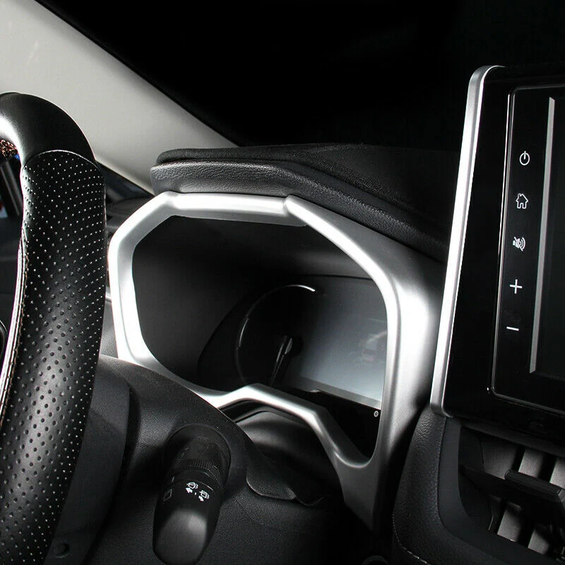 ABS Серебряная декоративная рамка для приборной панели Обложка Toyota RAV4 2019 2020 (Левый