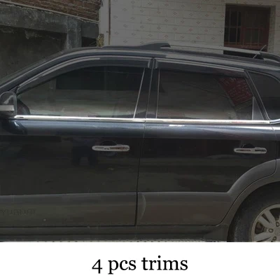 Lsrtw2017 304 нержавеющая сталь окна автомобиля планки для hyundai tucson 2004 2005 2006 2007 2008 2009 2010 2011 2012 1st поколения - Название цвета: 4 pcs trims