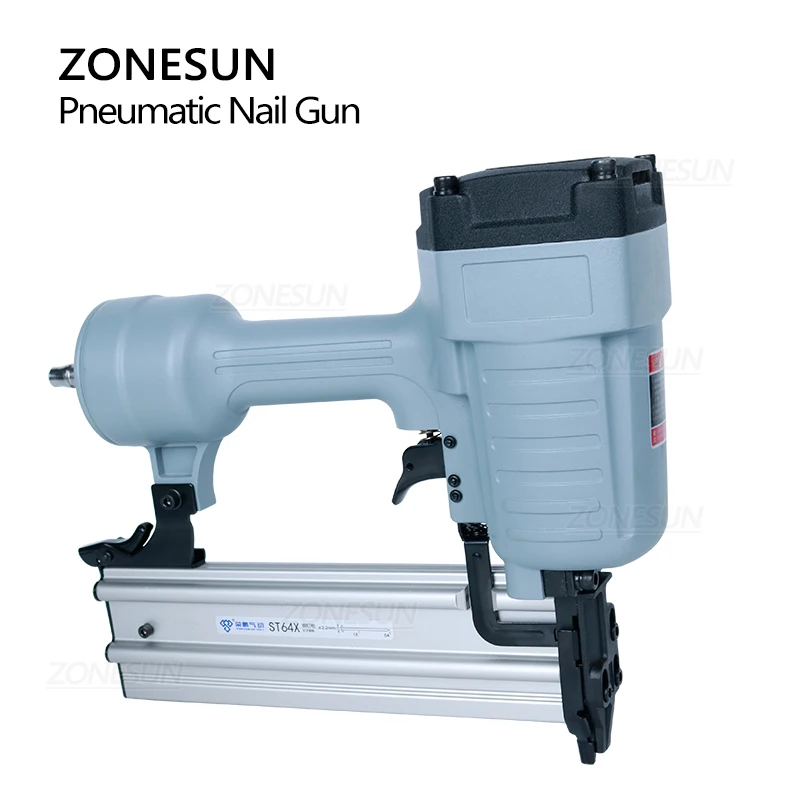 Стальной Железный пистолет ZONESUN ST64 пневматический Микро-шпиннер гвоздик