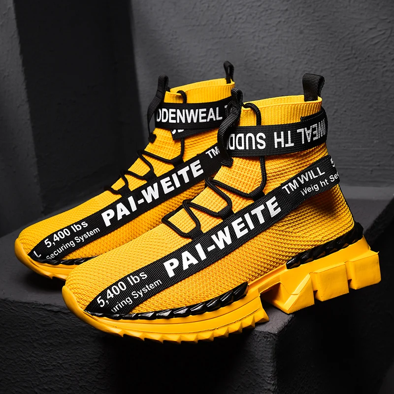 

Новинка 2021, стильная мужская спортивная обувь, Нескользящие мужские кроссовки на толстой нескользящей подошве, модная удобная сетчатая Муж...