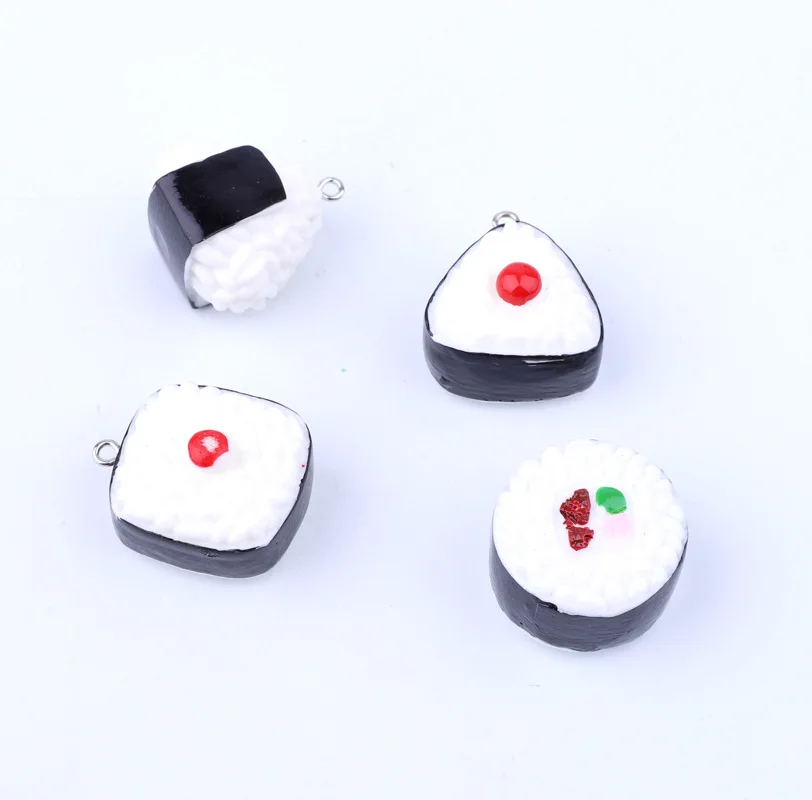 5 Mixed shape 5 шт. японские суши рисовый шар Смола амулеты брелок Diy аксессуар для рукоделия имитация питания ожерелье декоративный брелок ювелирные изделия F796 - Окраска металла: 5 Mixed shape