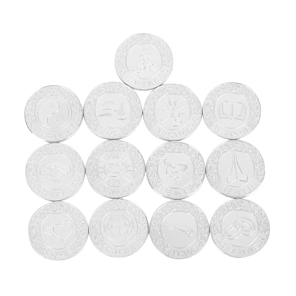 Silver Plated Английский Серебряный свадебный набор монет Arrhae Unity с подарочной коробкой, свадебные монеты Arras, свадебная церемония, подарок для пары, золотой Arras de Boda - Окраска металла: Silver Plated