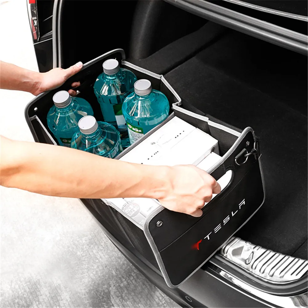 

Auto Access Car Trunk Storage Foldable T Container Bags Box for Tesla Model 3 Model X Model Y Cybertruck Car-styling
