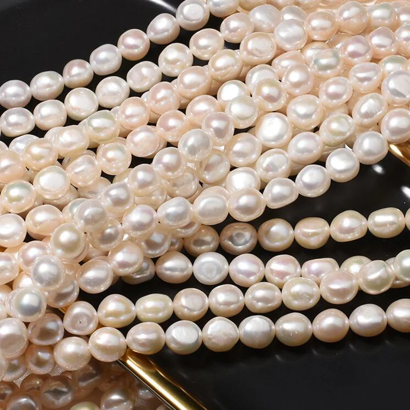 

MeiBaPJ 9.5-10.5mm Light natural baroque abnormity freshwater pearl powder jewelry diy manual accessories naked beads wholesale