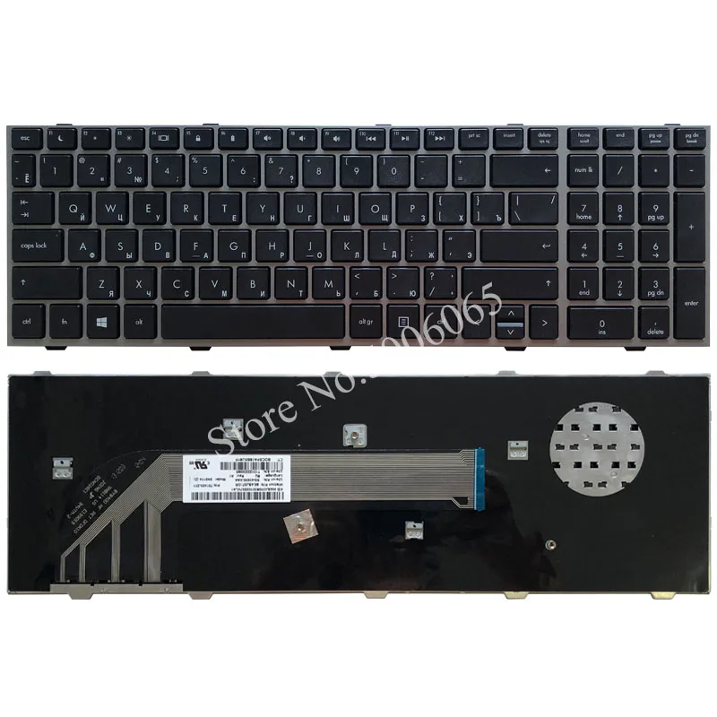 Новая русская клавиатура для ноутбука hp probook 4540 4540S 4545 4545S 4740 4740S с серебристой серой рамкой