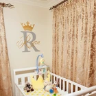 Большие виниловые наклейки с креативным дизайном в виде короны наклейки на стену в раме для детской комнаты, с именем на заказ, для спальни, домашнего декора SA302