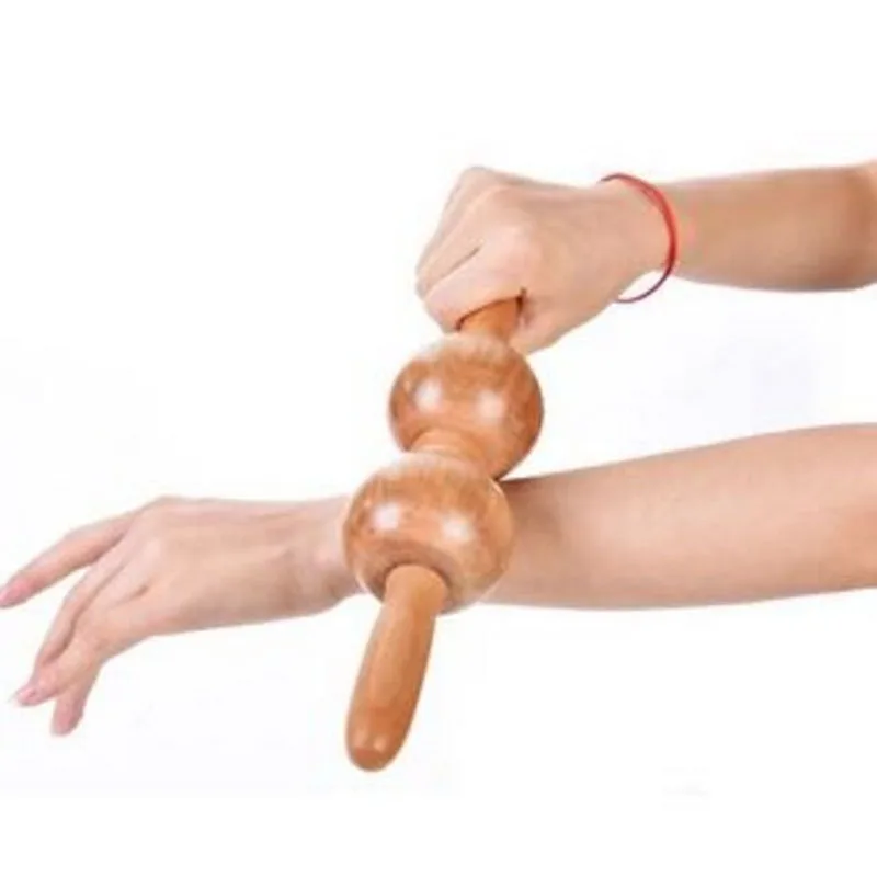 Деревянный роликовый массажер для спины и ног массажный молоток из массива