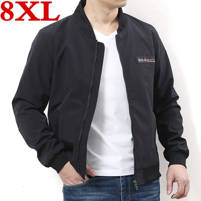 

6XL размера плюс 8XL 7XL 5XL Новинка весна осень стойка мужская армейская зеленая черная и мужская бейсбольная куртка Мужское пальто