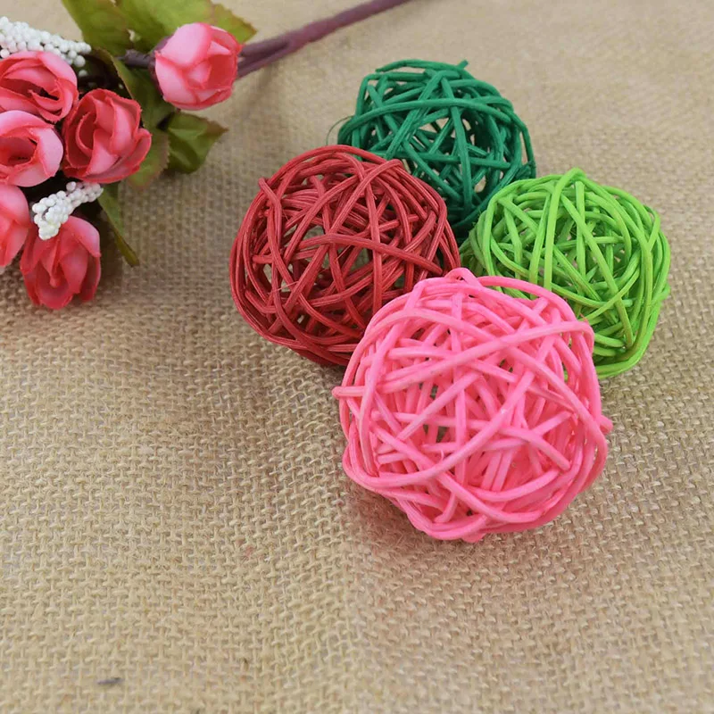 10 шт./лот 5 см Ротанговые шары для детского праздника украшения дня рождения