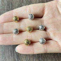 junkang 15pcs moon stars spherical engraved pattern spacer charm jewelry making diy bracelet necklace accessories loose beads