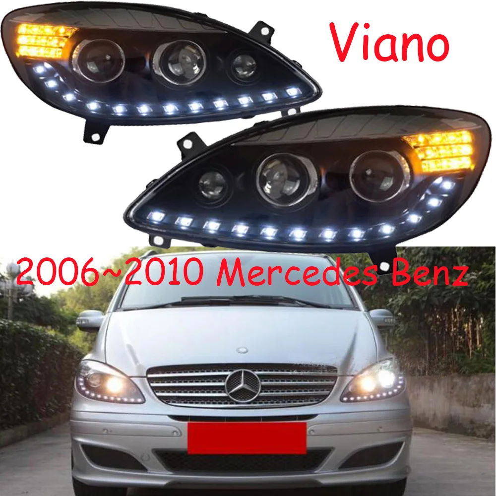 1 компл. 2006~ 2010y автомобильный bupmer Головной фонарь forMercedes-Benz Viano головной светильник автомобильные аксессуары светодиодный DRL HID ксеноновый противотуманный передний светильник Viano