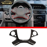 abs carbon fiber steering wheel cover sticker case for mercedes benz e class w212 2009 2013 car interior styling accessories