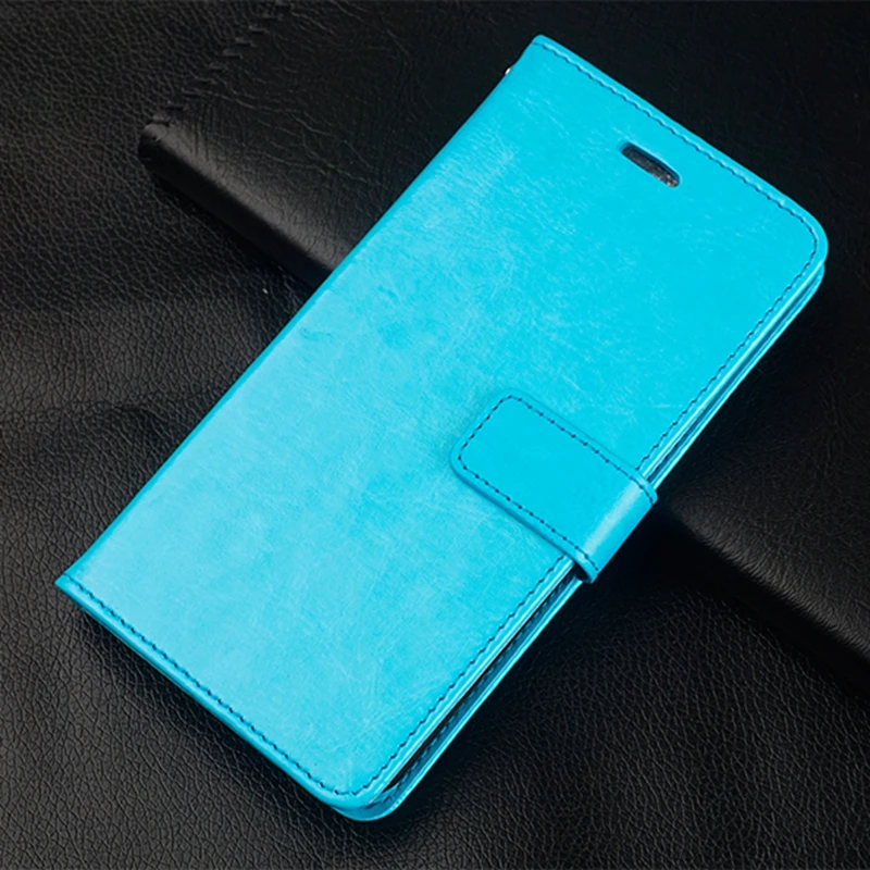 Blue Роскошный кожаный чехол для huawei Y9 Y5 Y6 Y7 Prime Pro Y6 Y5 Y6 II 2 Y5II Y6II Роскошный кожаный чехол-книжка с бумажником в мягкой обложке - Цвет: Blue