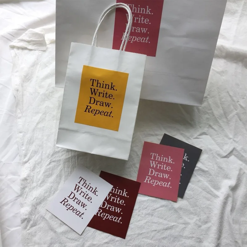 4 шт. Симпатичные стикеры SIXONE Ins клейкие бумажный пакет разноцветные декоративные