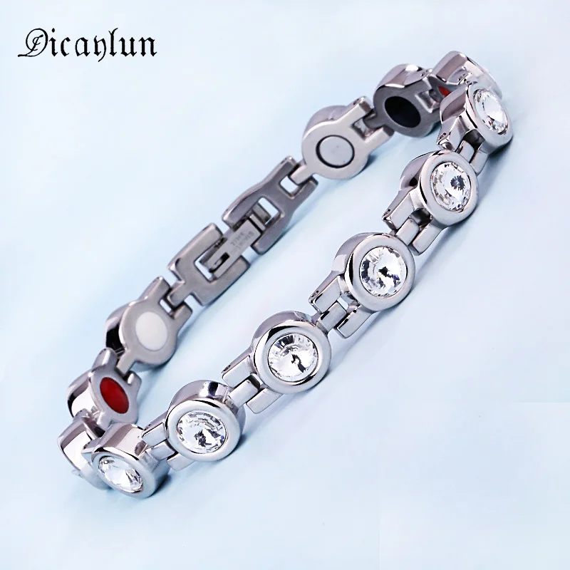 Браслет DICAYLUN из нержавеющей стали для мужчин и женщин магнитный Теннисный