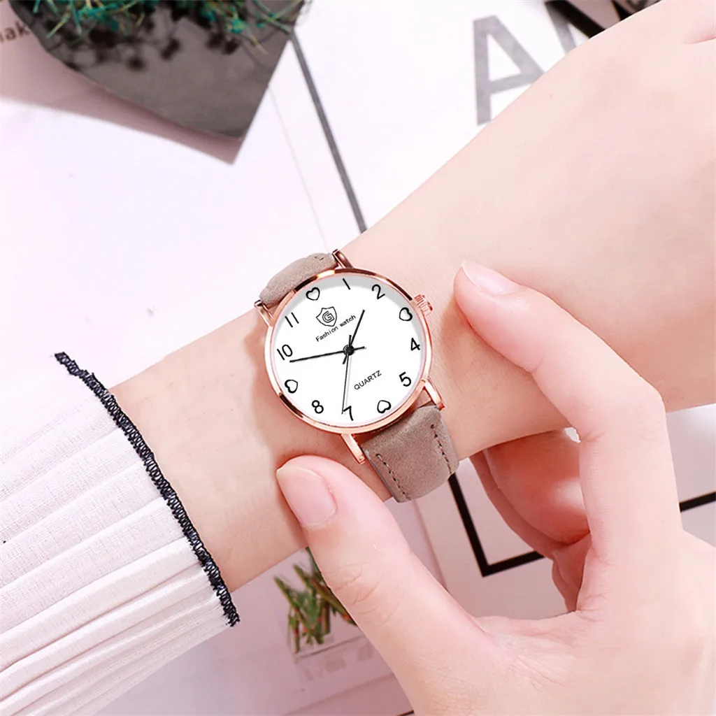 

Women Watch With Leather Strap Ultra Thin Ladies Wristwatch Clock Fashionable Quartz Smartwatch For Woman Gift Relogio Feminino