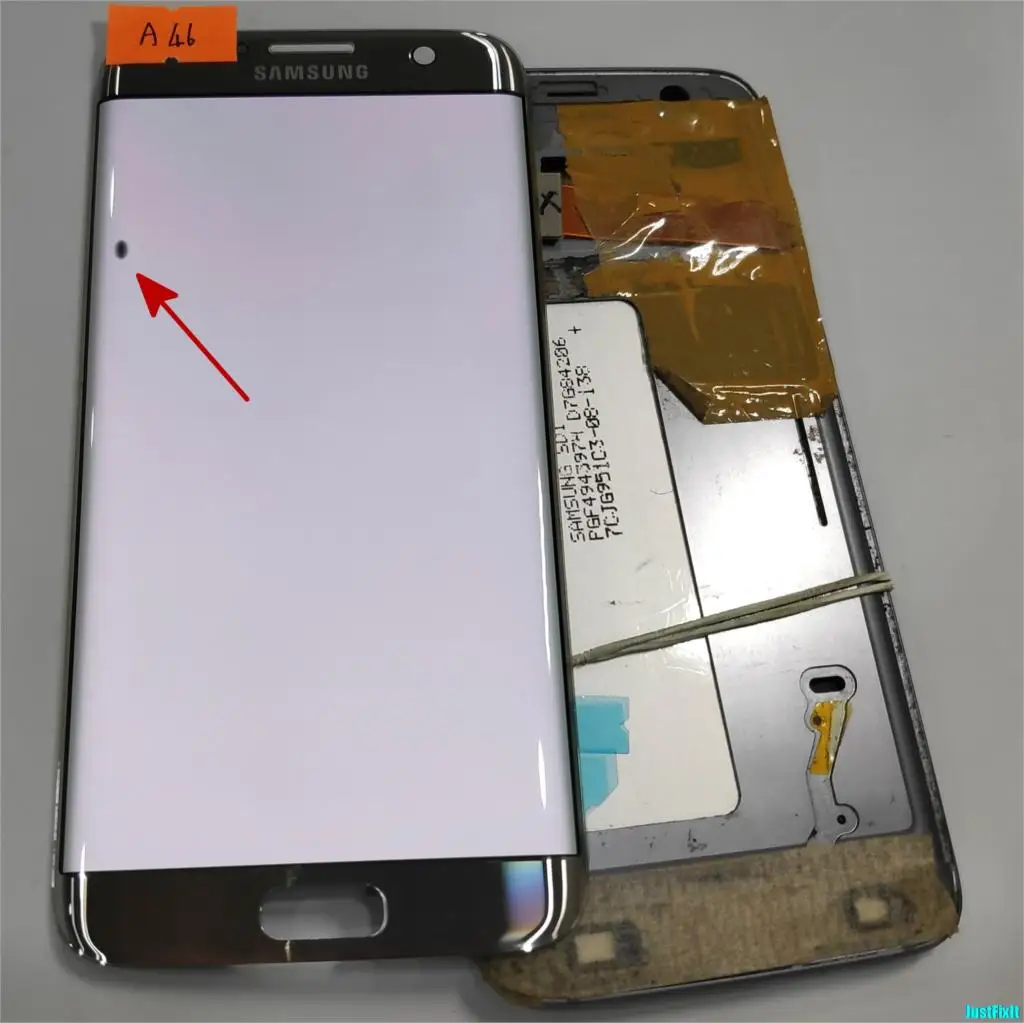 Super AMOLED серебристый для samsung Galaxy S7 edge G935F G935A G935FD дефект ЖК-дисплей с сенсорным экраном дигитайзер 5,5'' - Цвет: NO.A46silver-noframe