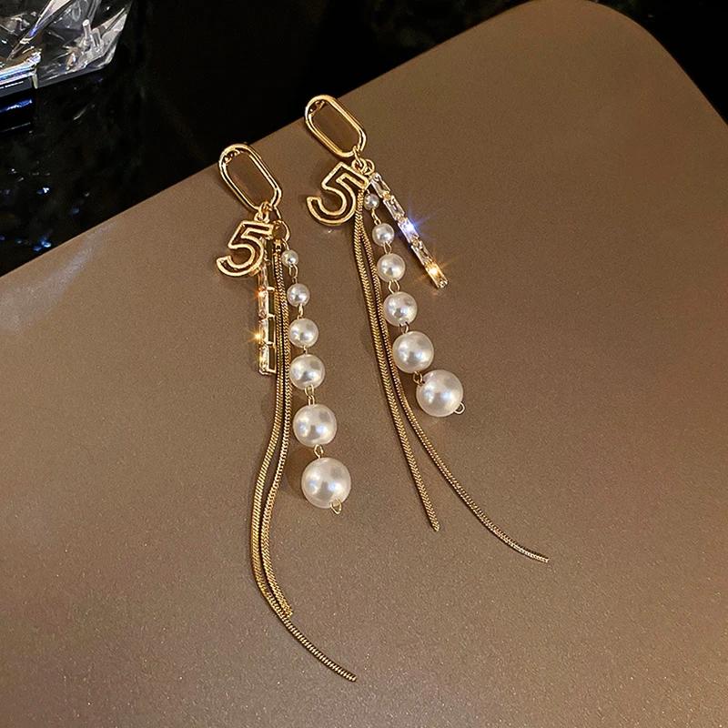 

Серьги-подвески женские из серебра 925 пробы с цирконием, 14 к