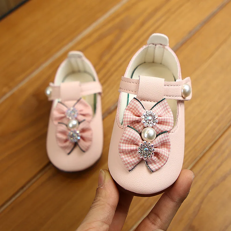 Стельки 11 5 13 см Новая детская обувь из искусственной кожи с бантом для девочек