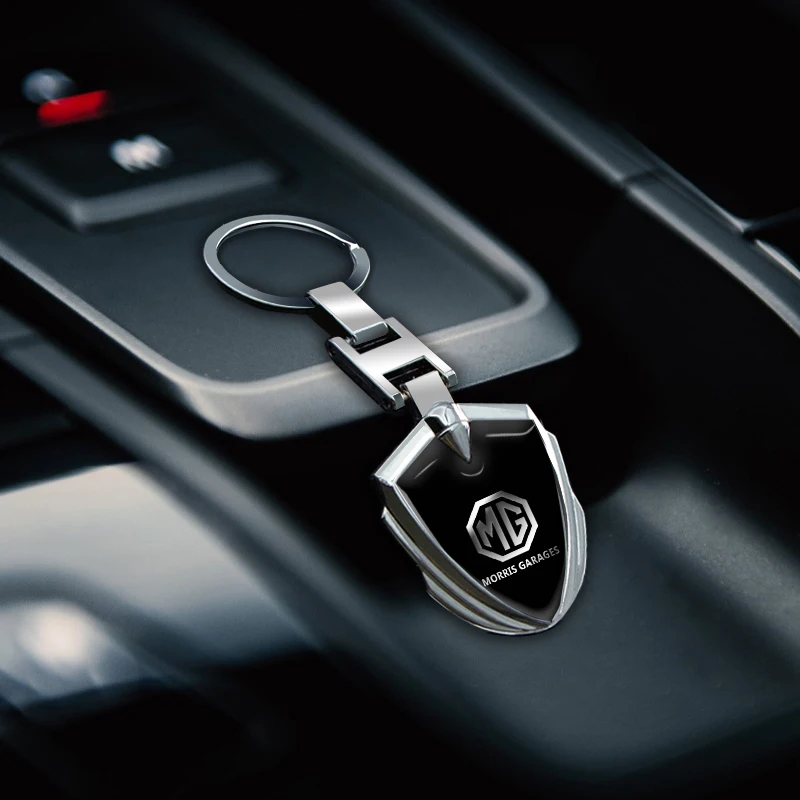 

1pcs New Car Metal Aluminum Badge Key Ring Key Chain For MORRIS GARAGE MG 3 5 6 7 TF GT ZR Morris 3 6 SUV GS 5 Gundam 350 Parts