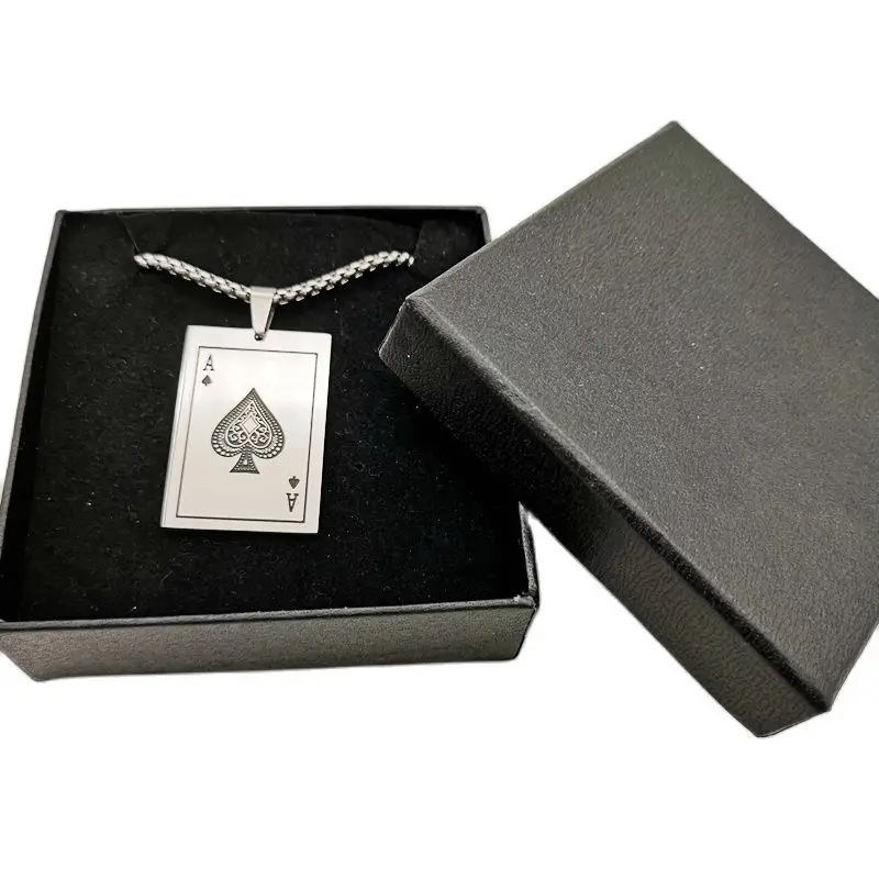 Модные ювелирные изделия из нержавеющей стали подвеска в виде покера