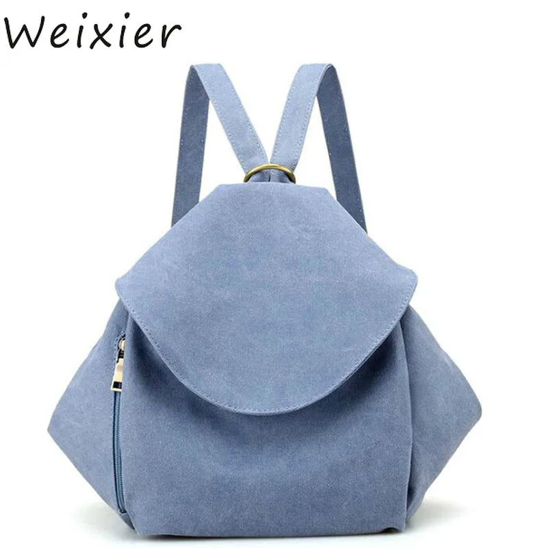 WEIXIER холщовый Модный женский рюкзак для отдыха корейские женские повседневные