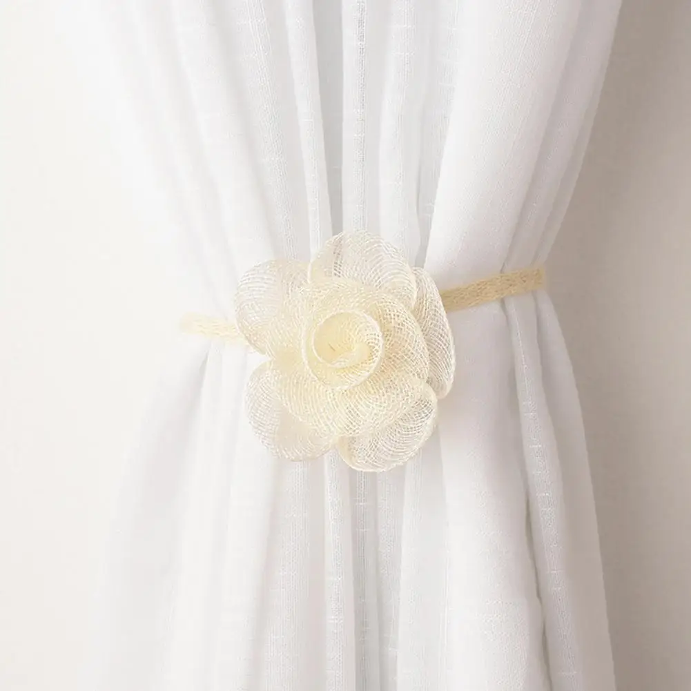 

1Pc Ornamental 5 Colors Wear-resistant Decorative Magnet Flower Shape Tieback for Home Curtain Tie Back Tieback
