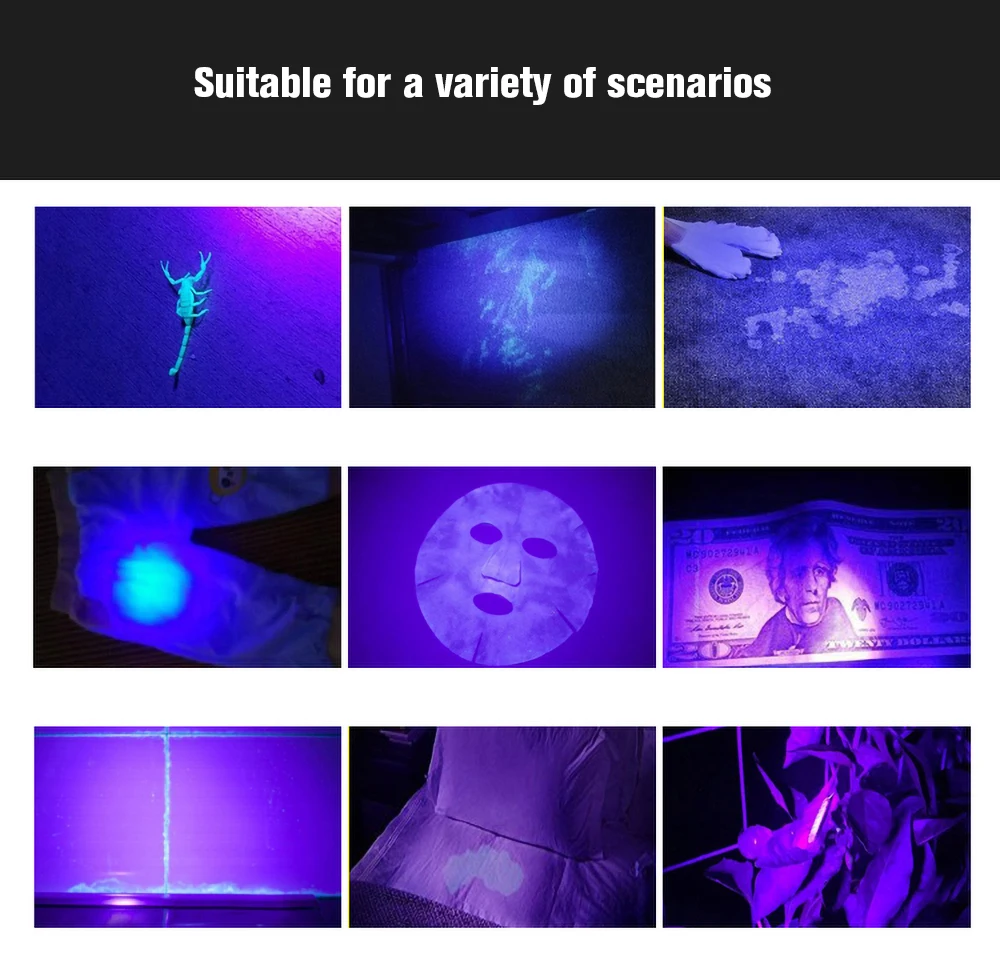 Ультрафиолетофонарь светодиодная ламсветильник для обнаружения пятен мочи