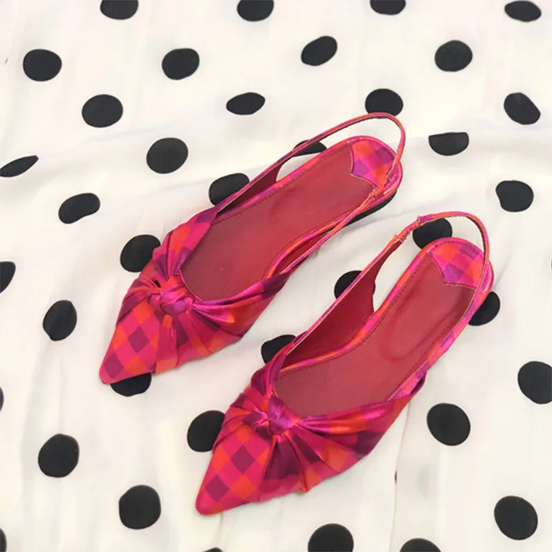 MONMOIRA/шелковая женская обувь на плоской подошве с узелками Разноцветные женские