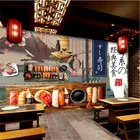 Настенная 3D Бумага в японском стиле для суши, кухни, ресторана, промышленного декора