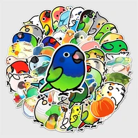 103050pcs colorful cartoon cute bird parrot graffiti sticker laptop fridge guitar luggage phone sticker kid toy gift wholesale