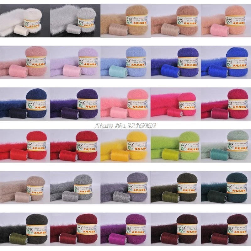 50 грамм Высококачественная мягкая норковая шерсть ручная вязка Роскошная