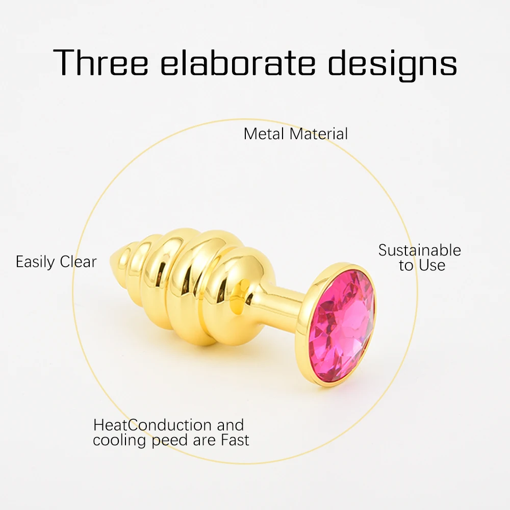 Гладкая металлическая Анальная пробка из нержавеющей стали женский анальный