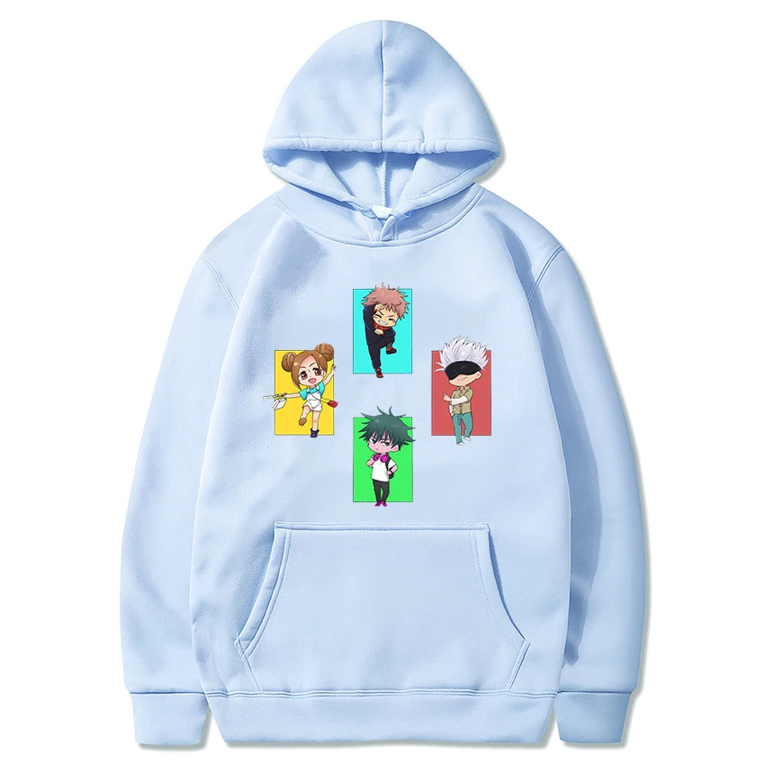 

Худи женское и мужское с японским аниме принтом, толстовка с капюшоном юдзютсу, кайзен, годжоу, Сатору, итадору, худи, кавайная мультяшная од...