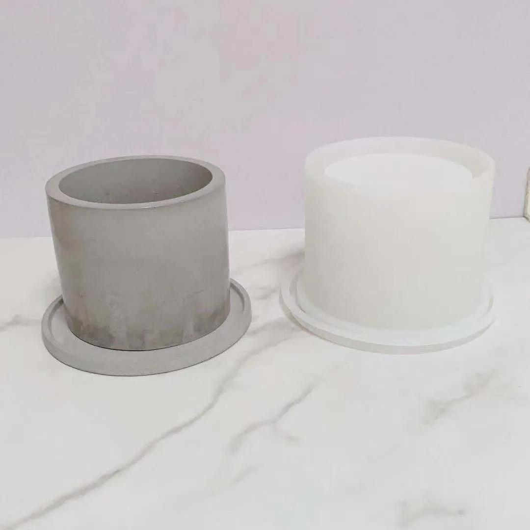 Большая круглая форма для цветочного горшка бетона цемента лотка сада тераццо